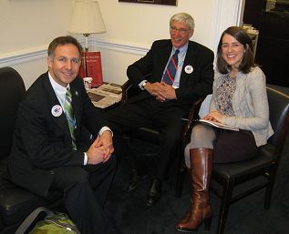NPCA Advocates Adam Rosenberg and Dennis Grubb with Legislative Assistant Emily Cardon