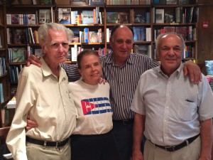 Barbara Joe with three long-term Cuban political prisoners [L to R] Jorge Valls, Basilio Guzmán, Ernesto Díaz 
