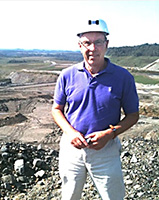 Author Larry Leamer on a mountaintop removal site