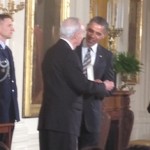 Harris Receiving an Award from President Obama