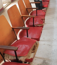 Condition of chairs at an Arts School we visited