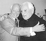 Tim (L) with the late Father Theodore M. Hesburgh, former president of Notre Dame University and his longtime friend and mentor.