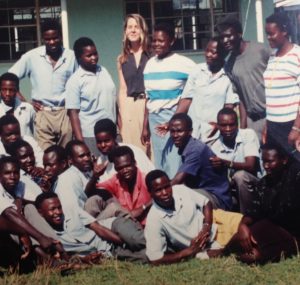 With her students in Buhuyi